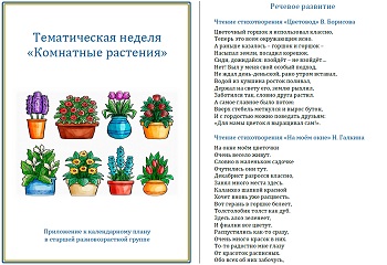 Тематическая неделя &laquo;Комнатные растения&raquo;