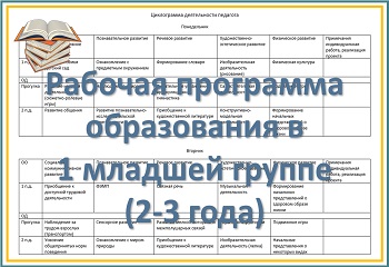Рабочая программа образования детей 2-3 лет
