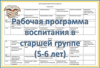 Рабочая программа воспитания детей 5-6 лет